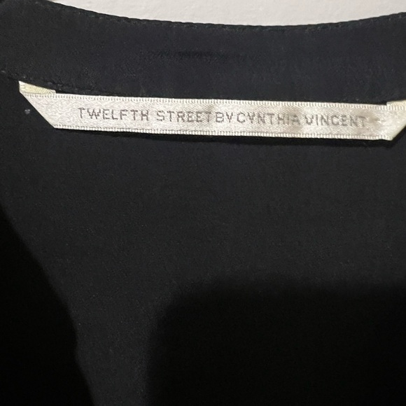 Twelfth Street by Cynthia Vincent Romper Silk Black Minimalist XS - Picture 5 of 7
